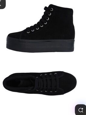 Jeffrey Campbell Black Platform High-Top Sneakers